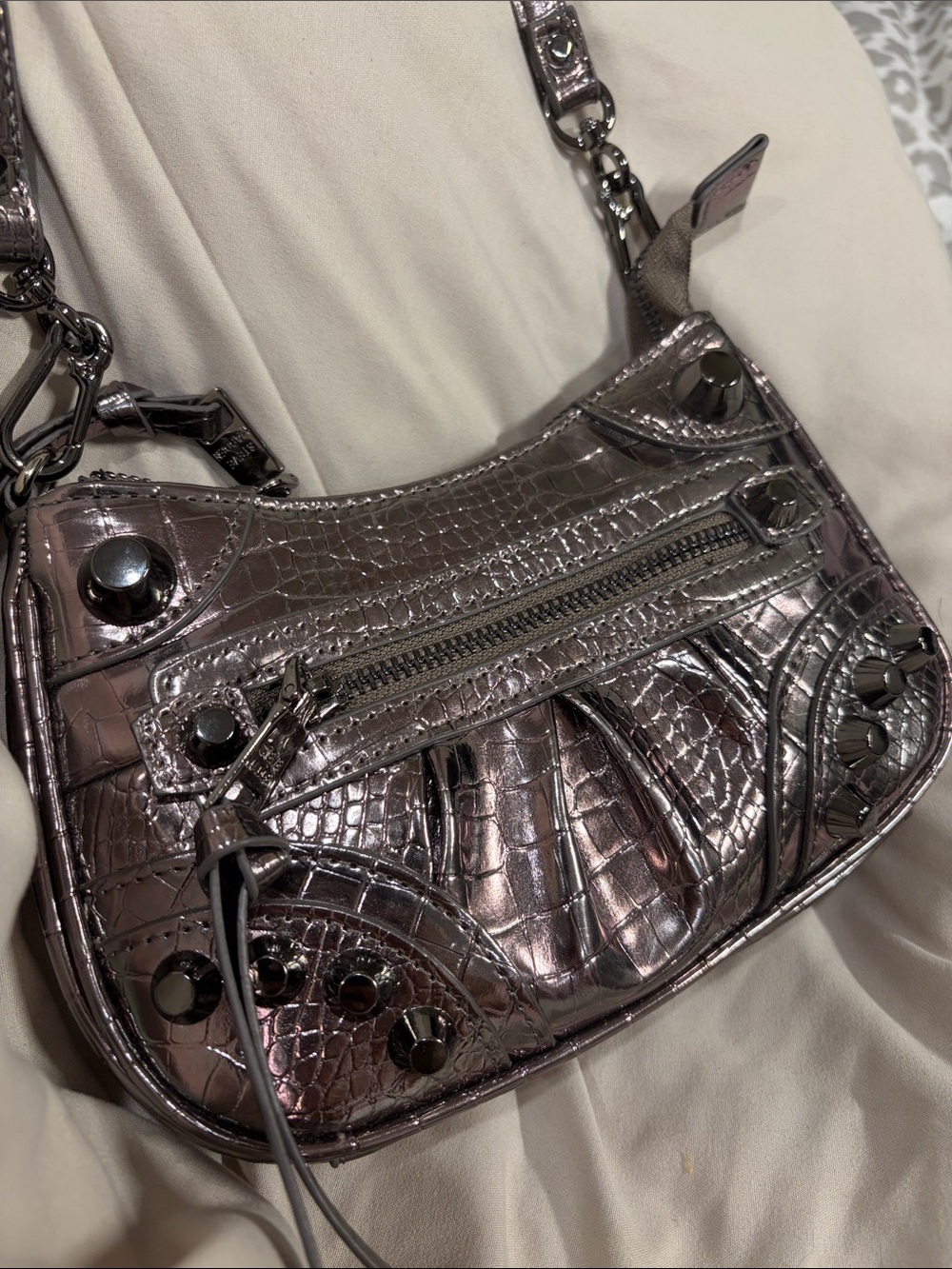 Steve Madden Y2K Croc-Embossed Crossbody